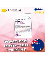 4G Australia 30 Days (10GB + Unlimited Voice and SMS to UK Mobile) SIM card